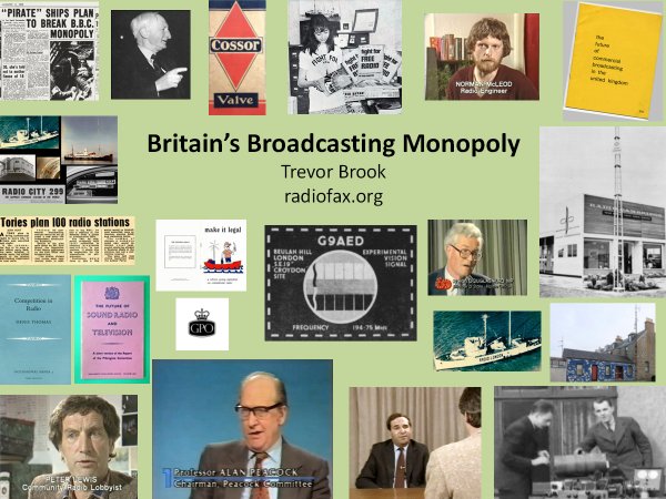 Opening slide of Britain's Broadcasting Monopoly by Trevor Brook